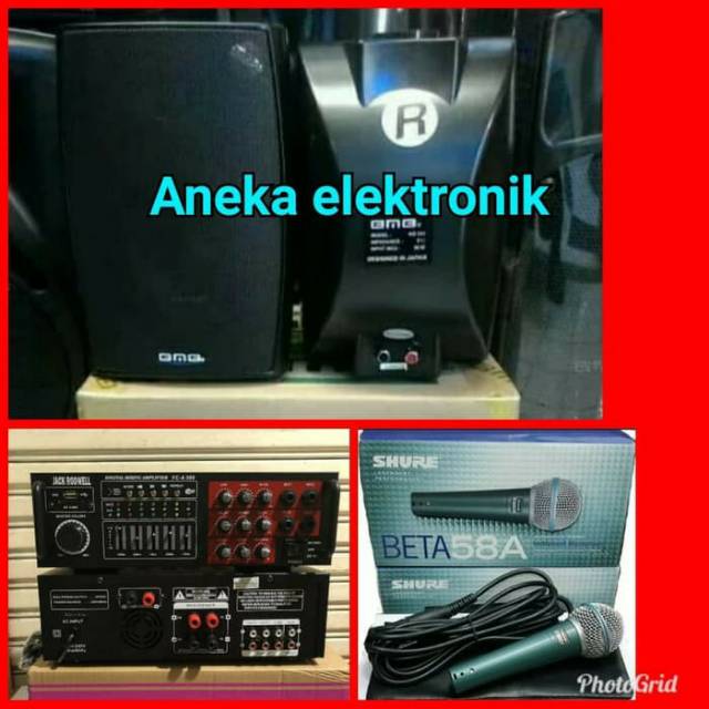 PAKET  SOUND SPEAKER BMB KG 511 + AMPLIFIER BLUETOTH DAN MIC KABEL
