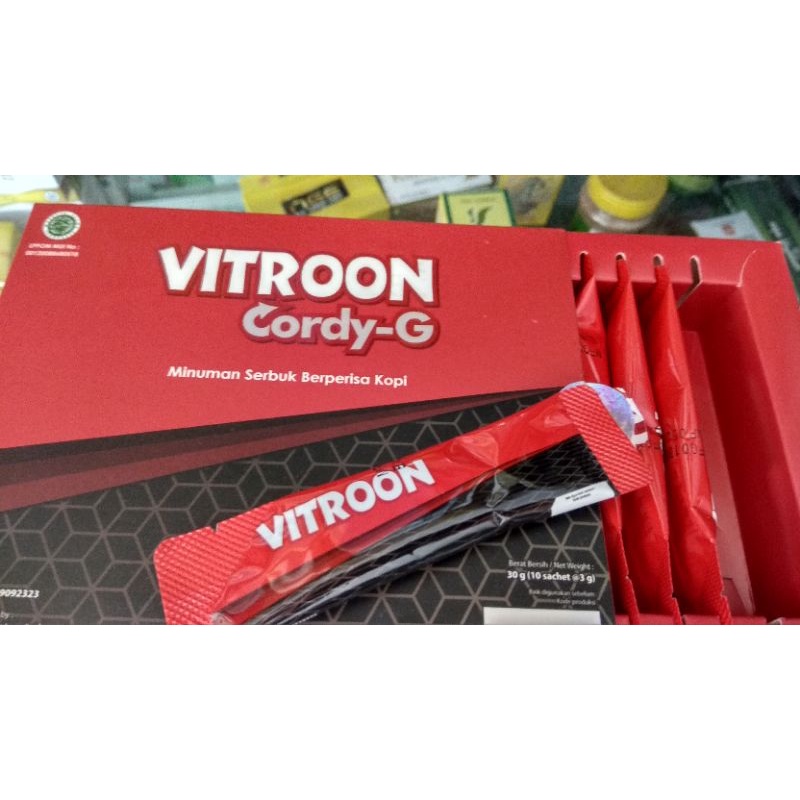 (ORIGINAL) 1 SACHET VITROON CORDY G / SUPLEMEN PENAMBAH STAMINA PRIA BERIZIN RESMI BPOM DAN HALAL MU