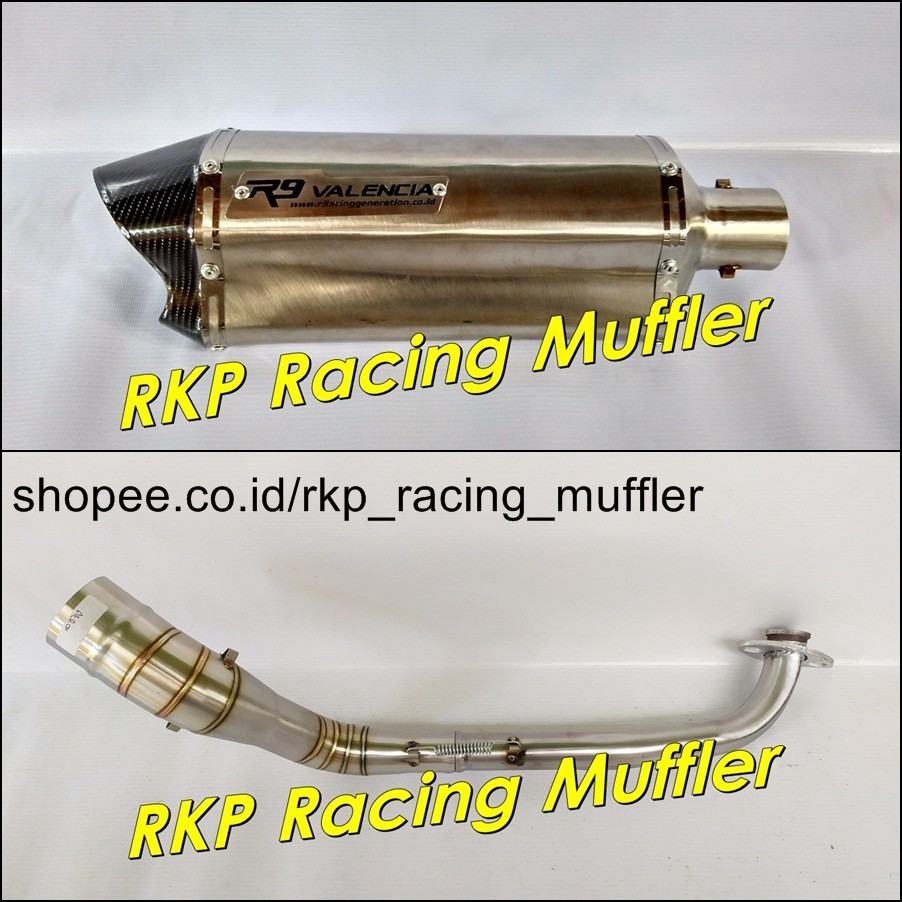 Knalpot R9 valencia for Aerox Fino Lexi Mio Nmax Xmax XRide ADV 150 BeAT PCX Scoopy Vario dll