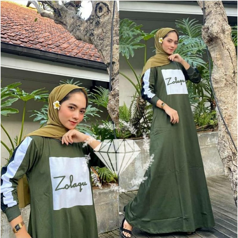 MAXY DRESS ZUMBALAQU, BABYTERRY, GAMIS, HIJAB, MUSLIM, DRESS