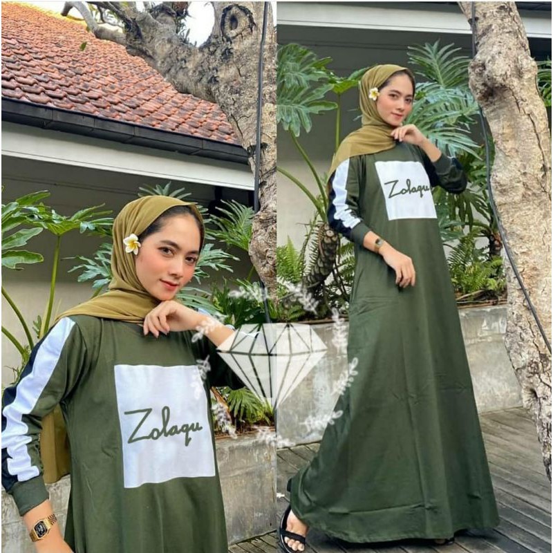 MAXY DRESS ZUMBALAQU, BABYTERRY, GAMIS, HIJAB, MUSLIM, DRESS