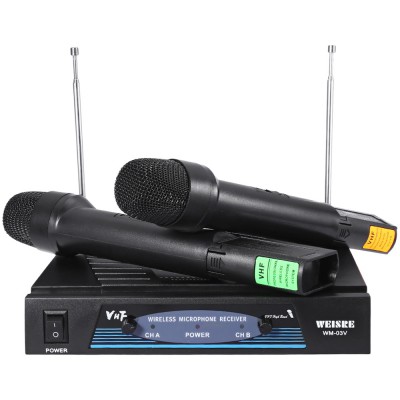 Import Terbaru WEISRE WM - 03V Professional 210 - 280MHz Karaoke Wireless Handheld VHF Transmitter