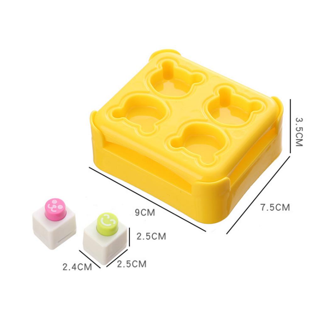 [house2020]Rice Ball Mold Sushi Embossing Mold Cute Bear Rice Ball Mold for Home Kitchen