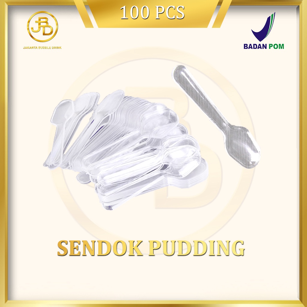 Peralatan Usaha Minuman Sendok Plastik Pudding