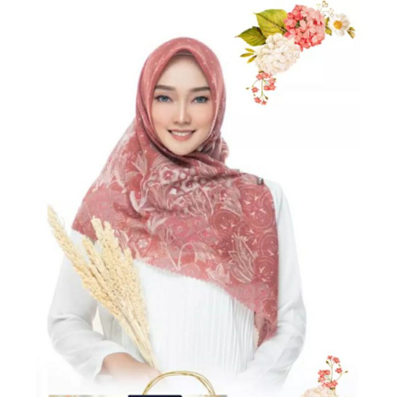 hijab segi empat button maroon button kw my lady kw/SYAQILAOLLSHOP