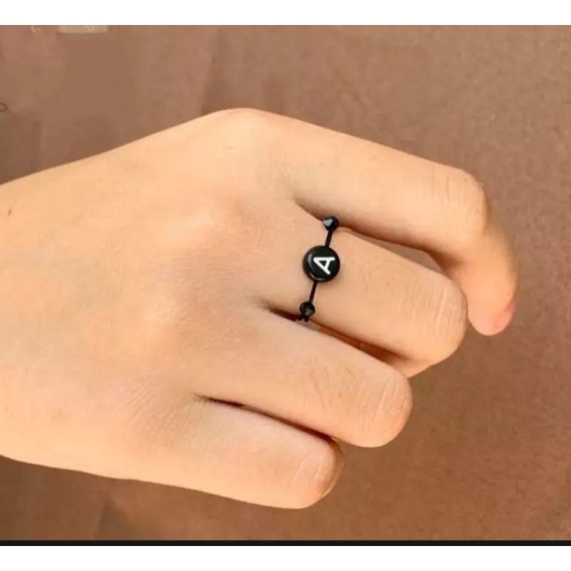 PROMO cincin inisial / cincin custom huruf kamu / cincin huruf alphabeta / cincin tali inisial / cin