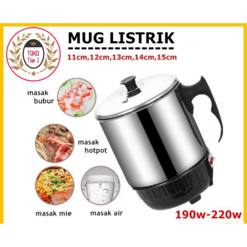 Electric Heating Cup 11cm / 12cm /13cm/14cm/15cm Mug listrik Gelas Masak/Teko Elektrik