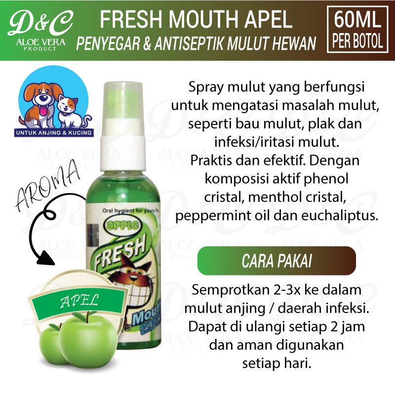 Fresh Mouth Penyegar Penghilang Plak Bau Infeksi Iritasi Mulut Apel