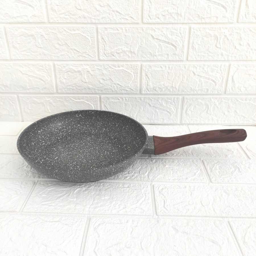 Cypruz Fry Pan Marble Panci Wajan Penggorengan Induksi Anti Lengket 24 cm FP-0632