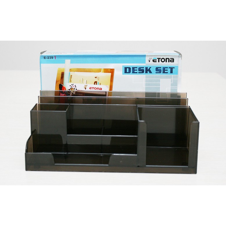 TERMURAH!Etona Desk-set E 239 (HANYA DESKSET, bukan SEMUA barang di foto) , ada slot filing.DESKSET/ORGANIZER MEJA