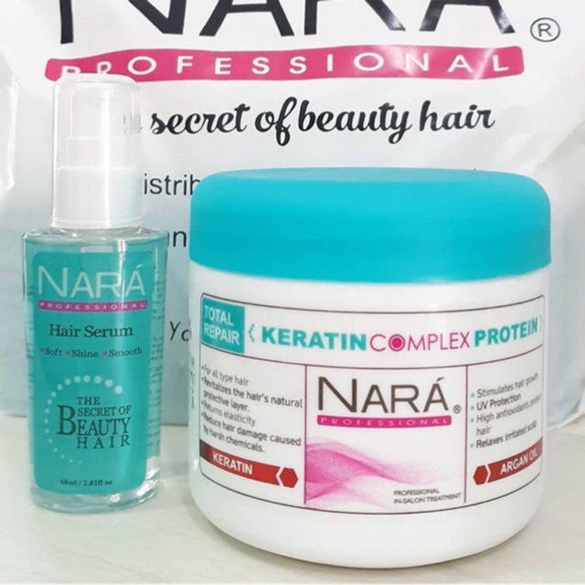 NARA PROFESSIONAL Keratin Hair Mask & Hair Serum (1Set)