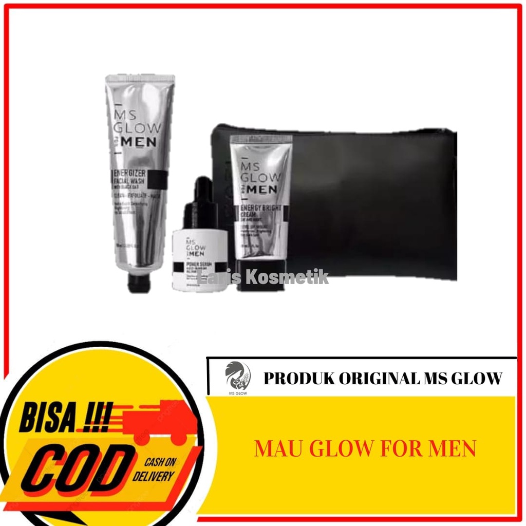 PAKET MEN BASIC M*S GLOW PAKET BASIC MEN PAKET M.S GLOW MEN PAKET PLAYMAKER FACIAL WASH MEN SERUM ME