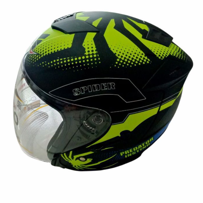 helm g2 optimax motif predator black yellow dof Doble visor