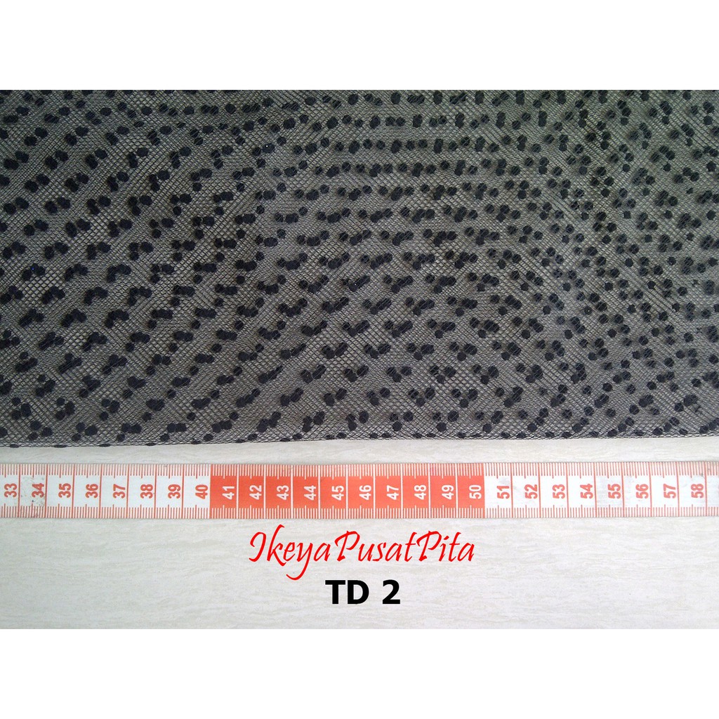 (1 meter) Tile Polkadot Hitam (TD 2) | Toko Bahan Craft | Ikeya Pusat Pita