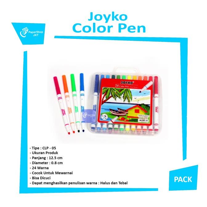 

TERMURAH Color Pen Pulpen Pena Warna Joyko CLP-05 24 Warna Colors/PULPEN GEL/PULPEN LUCU/PULPEN 1 PACK/PENSIL WARNA/PENSIL 2B/PENGHAPUS JOYKO/PENGHAPUS LUCU/RAUTAN PENSIL PUTAR/RAUTAN ELEKTRIK/SPIDOL WARNA/SPIDOL PERMANEN/SPIDOL WHITEBOARD/CORRECTION TAPE