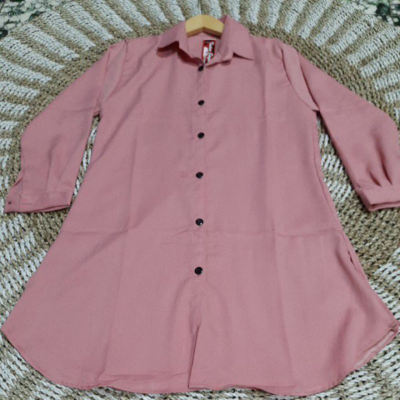 Tunik Jumbo Polos bahan wolfis