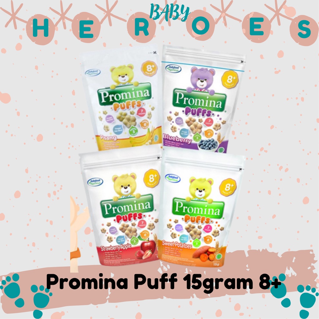 Promina Puff 15gram 8+ Blueberry/Pisang/Sweet Potato/Strawberry Apple