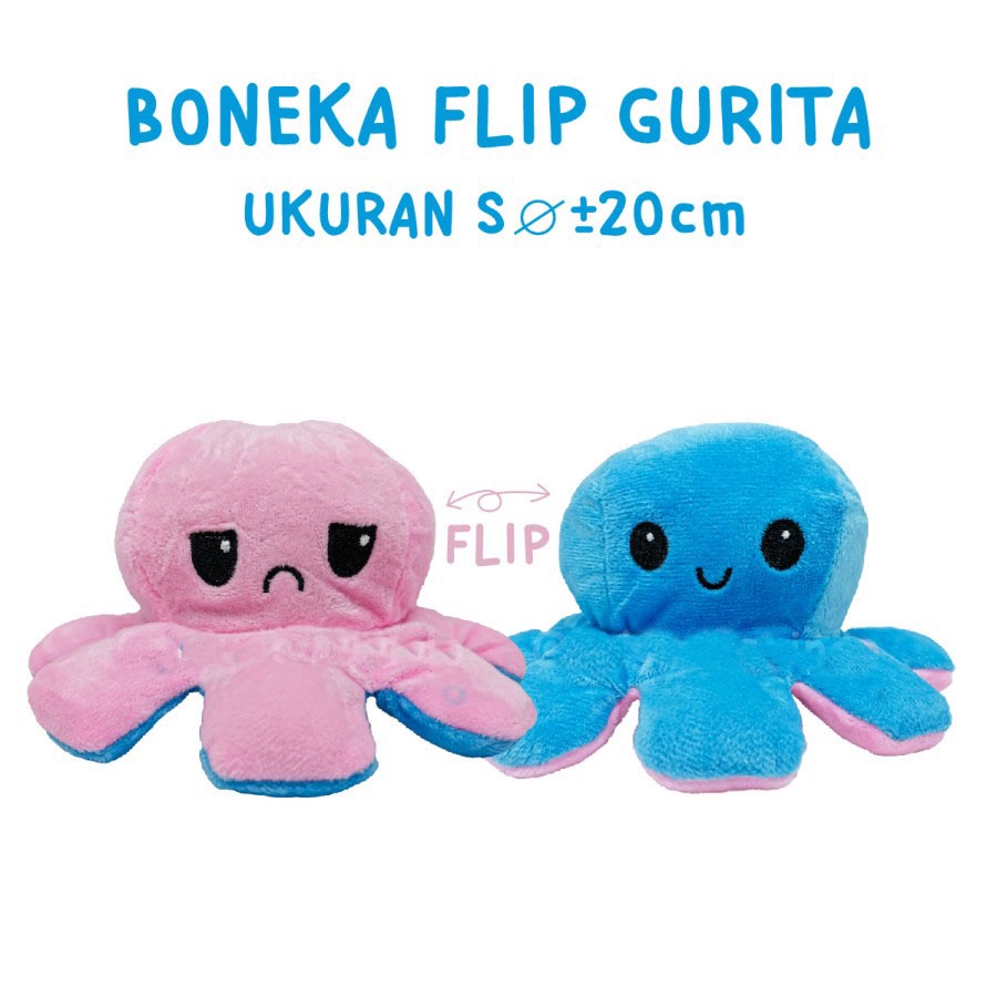 Boneka Flip Gurita Cumi Octopus Doll Bolak Balik Viral TikTok 2 Warna boneka gurita boneka tiktok