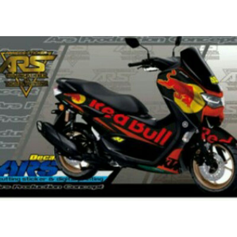 nmax red bull decal sticker full body