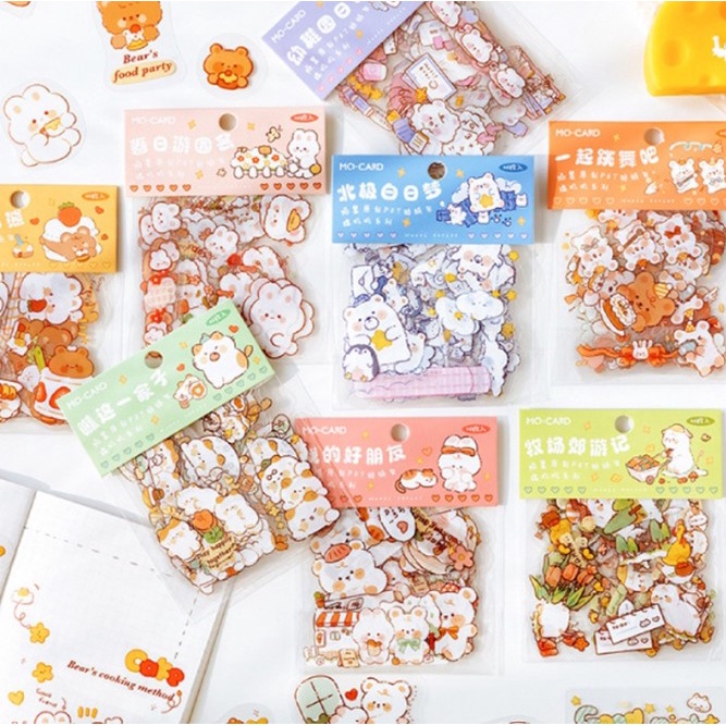 

23pcs Stiker Motif Kartun Lucu PVC Anti Air | Aesthetics Diary Dekorasi Scrapbook DIY