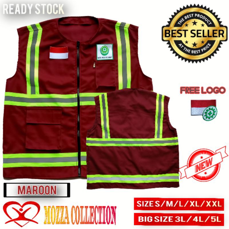 ROMPI SAFETY MERAH MAROON MERK BOSS/ROMPI PROYEK/ROMPI MURAH
