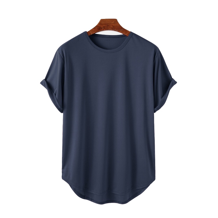 Basic T-shirt Longline Navy | Kaos Polos Pria Lengan Pendek Premium Original Distro