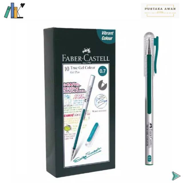 

TRUE GEL PEN 0.7 MM - GREEN - FABER CASTELL