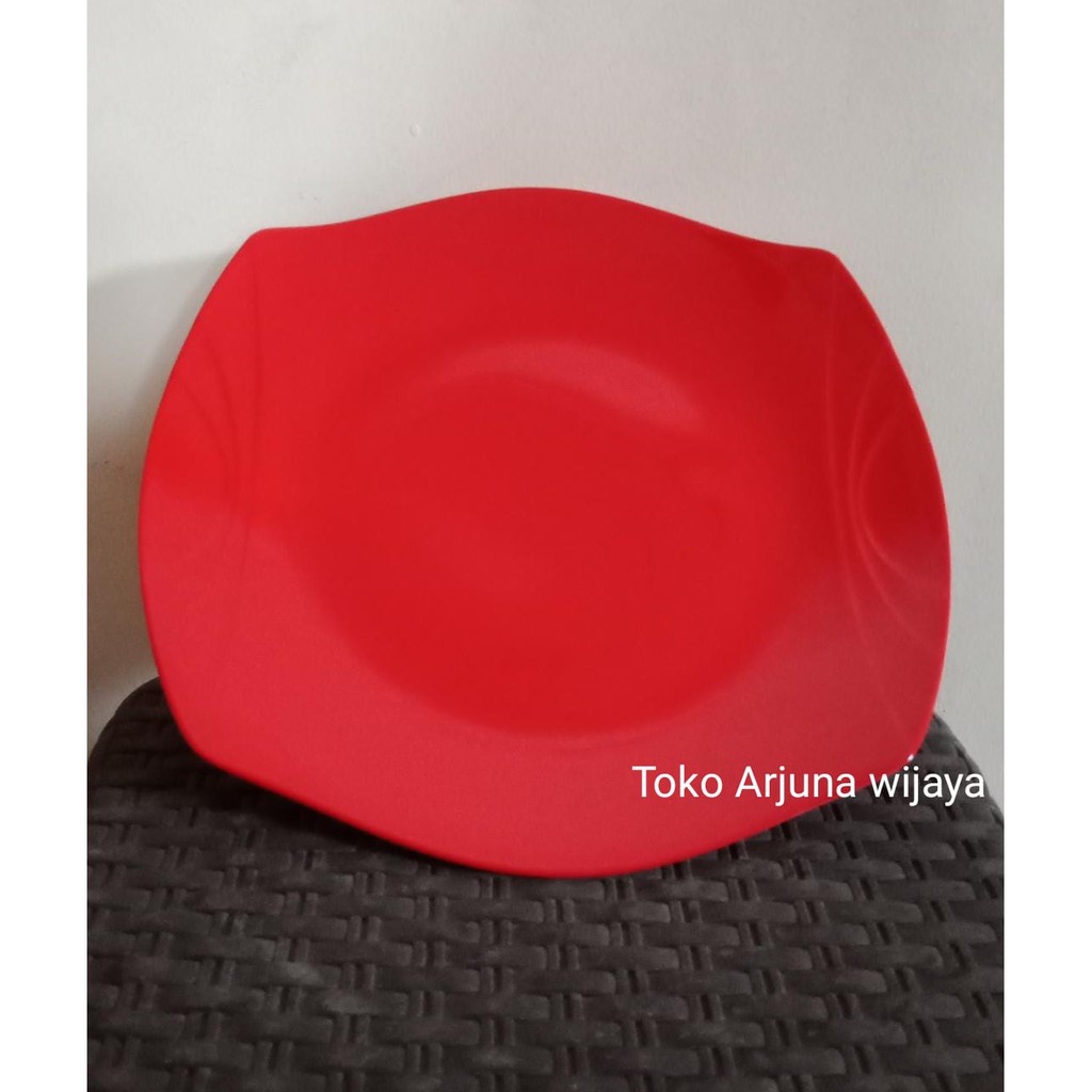 Piring Segi Bunga 10 inch kode PU-1810 Melamine - Harga Satuan (+ Bublewrap &amp; Kardus)