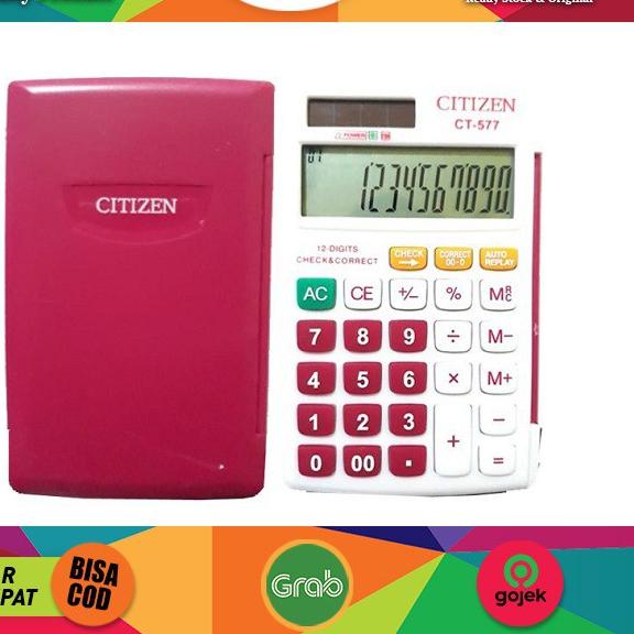 

New Kalkulator Citizen CT-577 Calculator Saku 12 Digit 2 Power