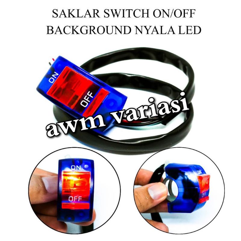 Saklar On Off Dengan Lampu Led - Saklar On Off Lampu Motor Warna