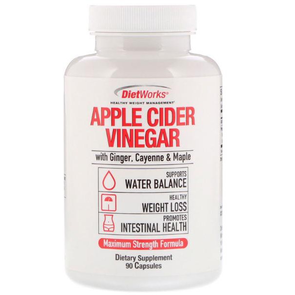 

Dietworks Apple Cider Vinegar With Ginger, Cayenne & Maple (90 Caps) Remon_Store1