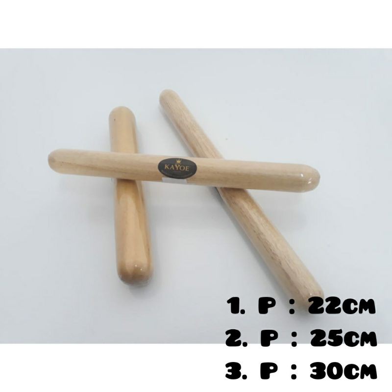 Rolling Pin Stick Kayoe / Rolling Pin Kayu 3 Ukuran