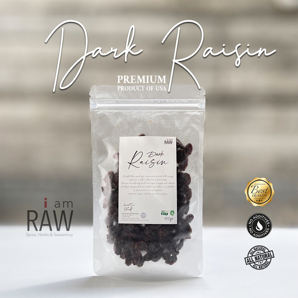 

IAM RAW DARK RAISIN PREMIUM 100gr | KISMIS HITAM ORIGINAL 100gr