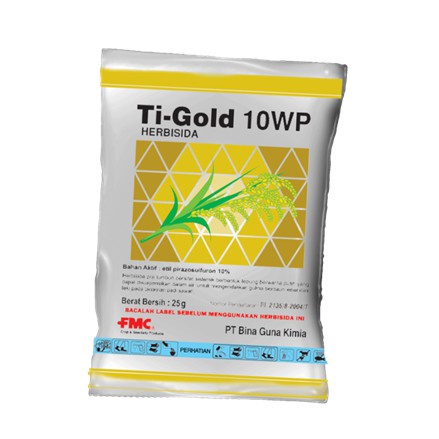 Ti Gold 10 WP 25 gr Herbisida Obat Pembasmi Rumput Selektif pada Padi