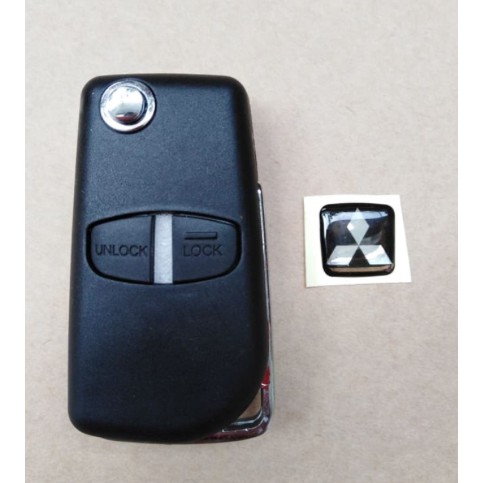 Casing Kunci Lipat Flip Key Mitsubishi Grandis Mirage + Pad Tombol