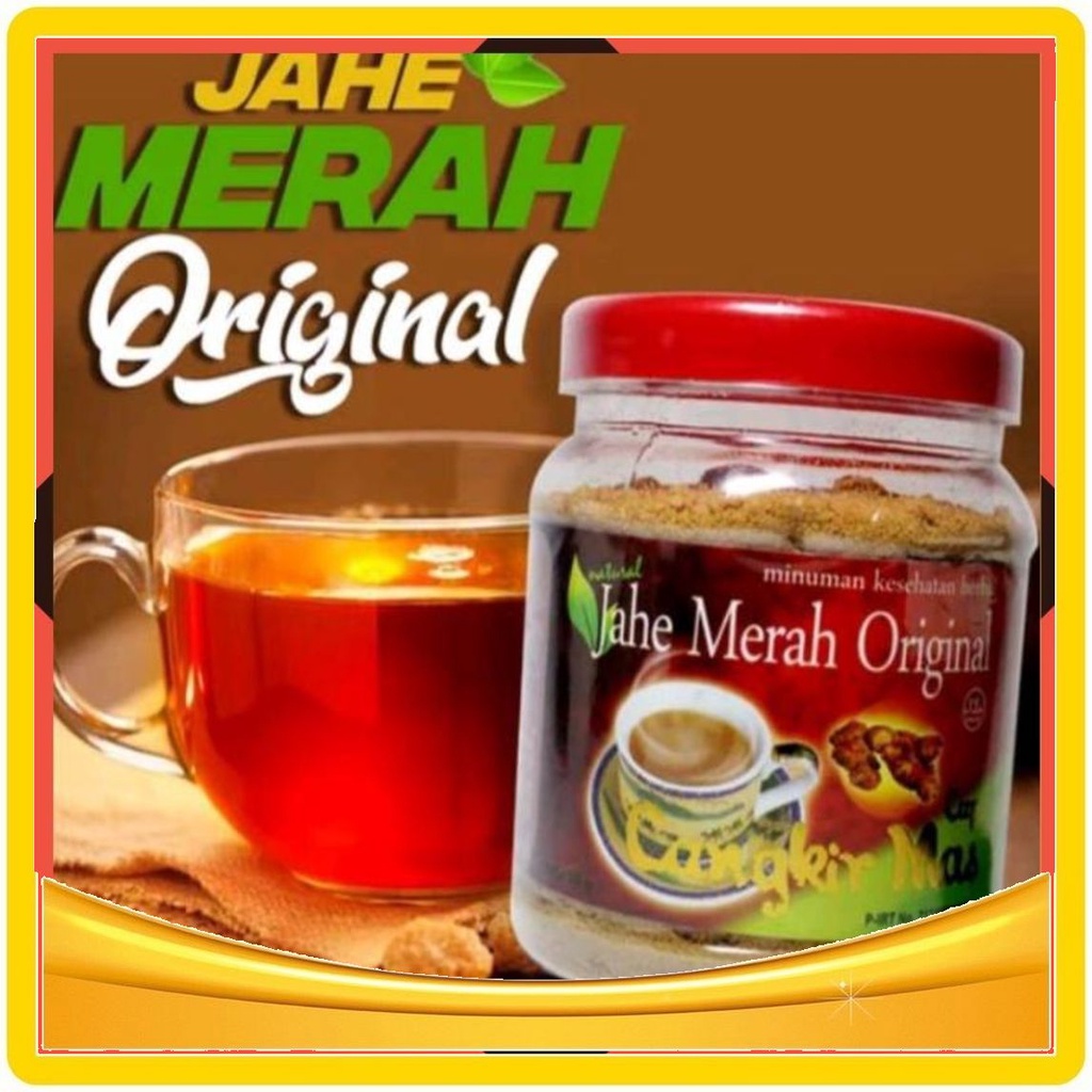 

Cangkir Mas Jahe Merah Original Plus Gula Alami Minuman Kesehatan Herbal Jahe Merah Instant (330