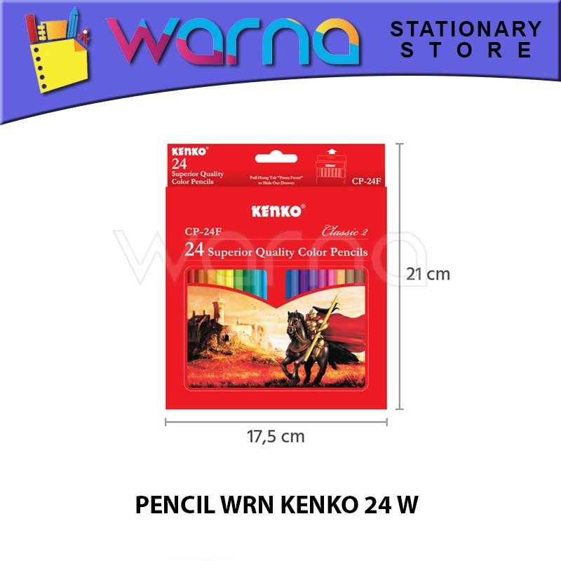 

PENCIL PENSIL WARNA KENKO PANJANG 24 WARNA CLASSIC