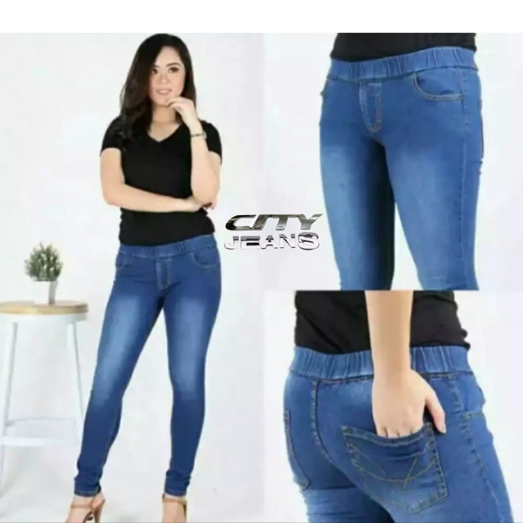 CELANA JEGGING JEANS 27-38 // LEGGING PANJANG JEANS / celana legging jeans wanita termura --.COD