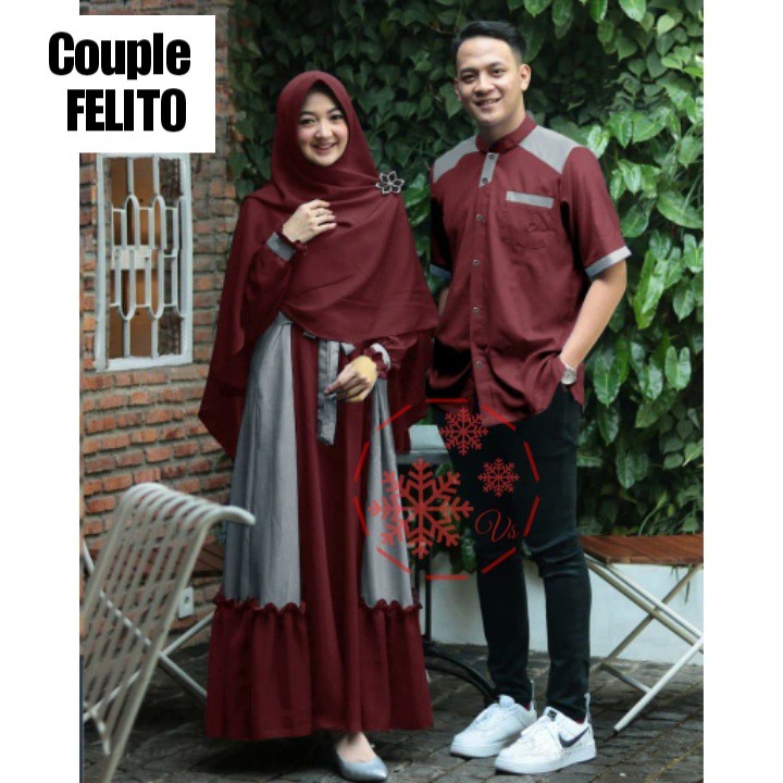 CP GAMIS FELITO / BAJU COUPLE WANITA MUSLIM vV