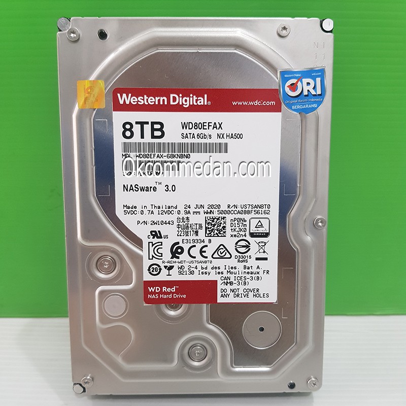 Harddisk WD Red 8 TB ( WD80EFAX ) untuk Nas Storage