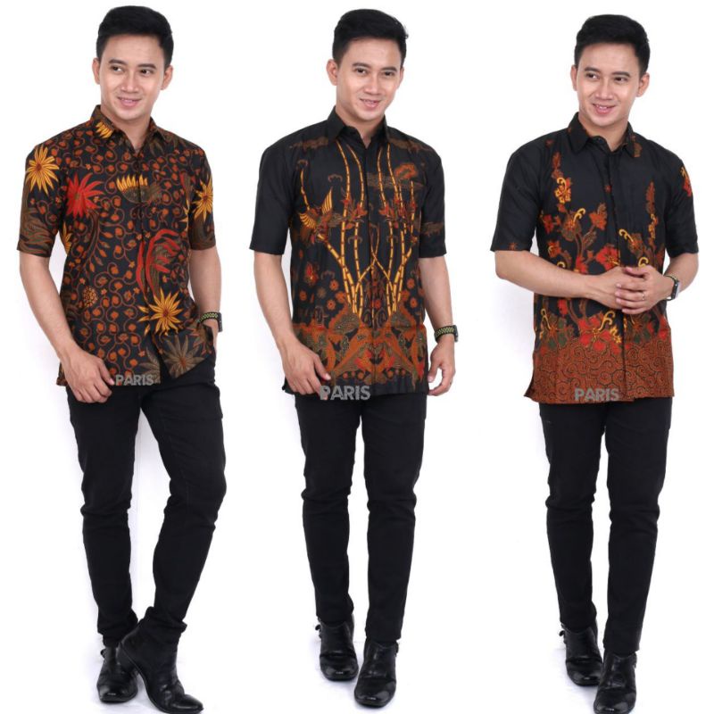 KEMEJA BATIK MODERN PRIA LENGAN PENDEK UNGGUL JAYA