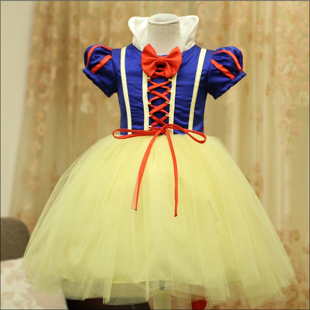 Kostum dress snow white anak cosplay snow white anak