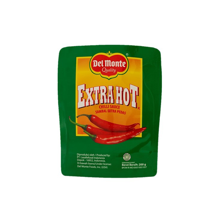 Delmonte Saus Extra Hot Chilli Pouch 200g