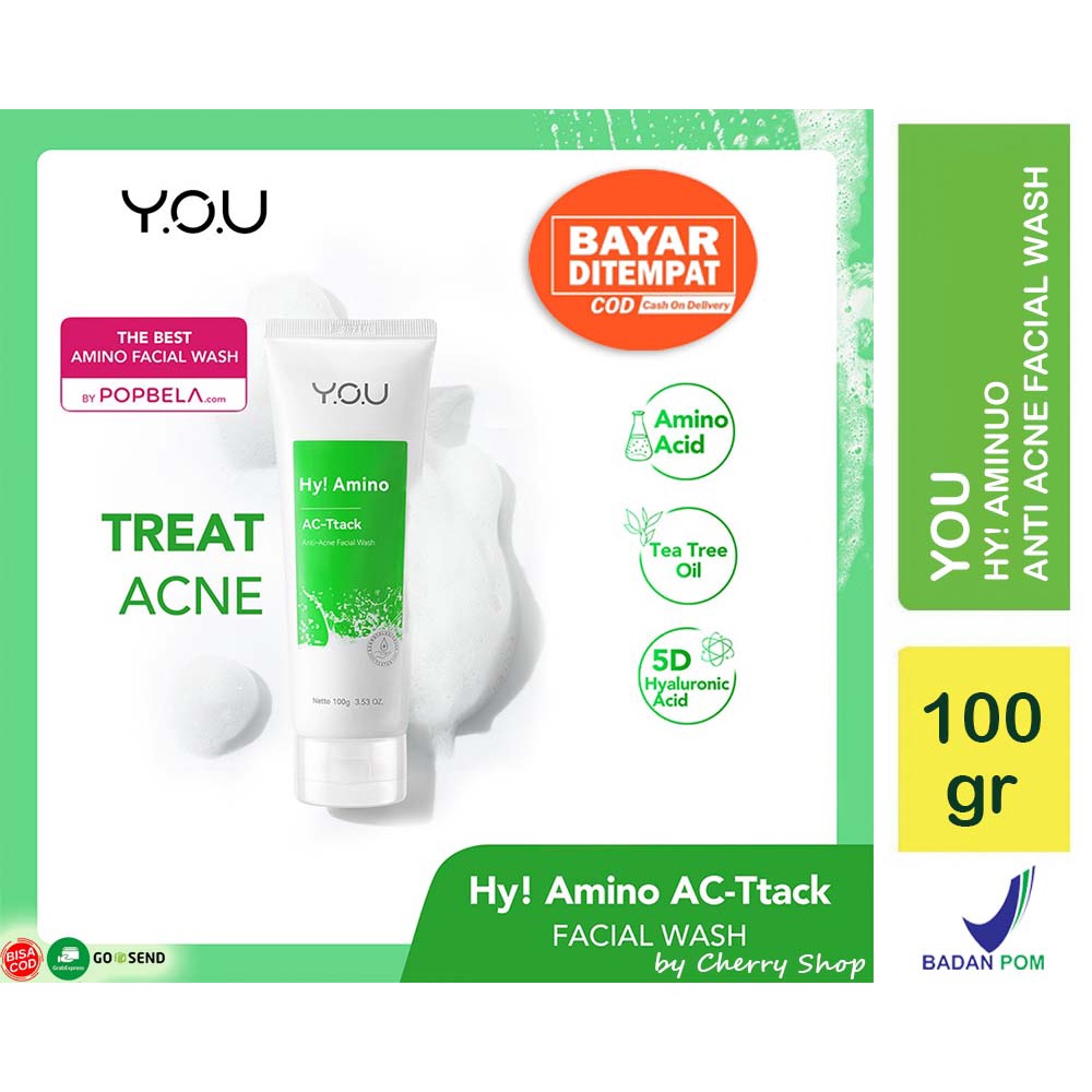 Jual [PENCUCI WAJAH ANTI JERAWAT] [100GR] [BPOM] YOU Hy! Amino Anti