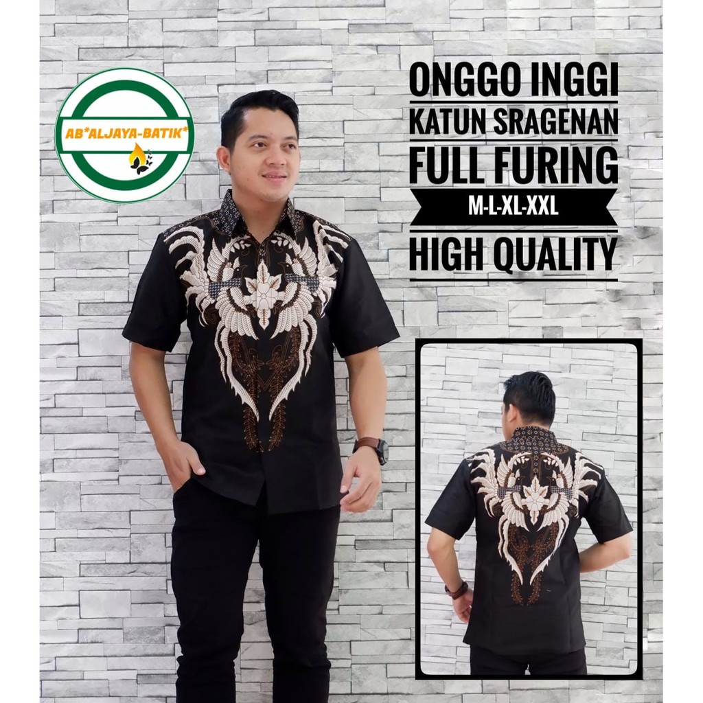 ONGGO INGGI ALJAYA BATIKSOLOAMANAH BAJU KEMEJA BATIK PRIA SOLO LENGAN PENDEK PANJANG LAPIS FURING ATASAN PREMIUM MODERN KATUN HALUS BISAMA BISONO IJO CEMANI MOON CEPLOK KASATRIAN CONDRO CUWIRI KASATRIAN DEWARI ELANG GALING BIRU GALING LAWASAN GALING UKAIL