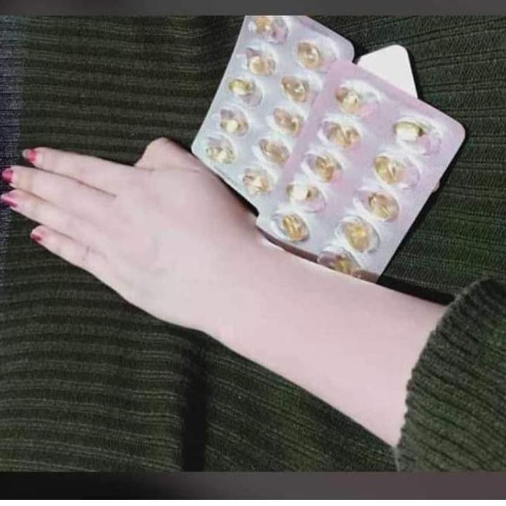 ❀ [ 100% ORI ]Glutaskin Yellow By lc / Pil pemutih/Pemutih badan Terbukti AMPUH ➹