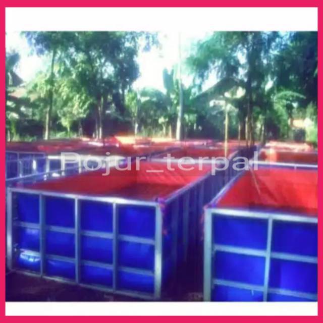 Terpal kolam ikan ukuran 100x200x100 type a12 bisa cod