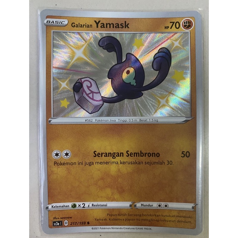 Galarian Yamask Baby Shiny Pokemon TCG Indonesia