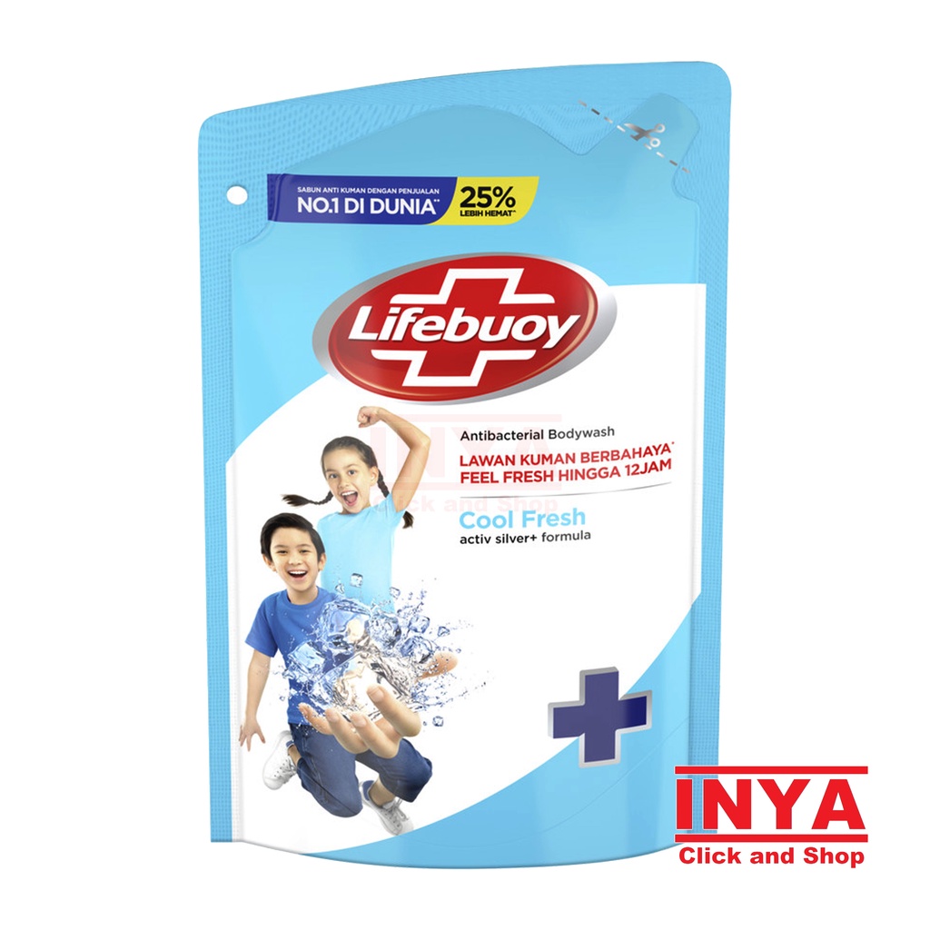 LIFEBUOY COOL FRESH ANTIBACTERIAL BODY WASH 400ml REFILL - Sabun Cair