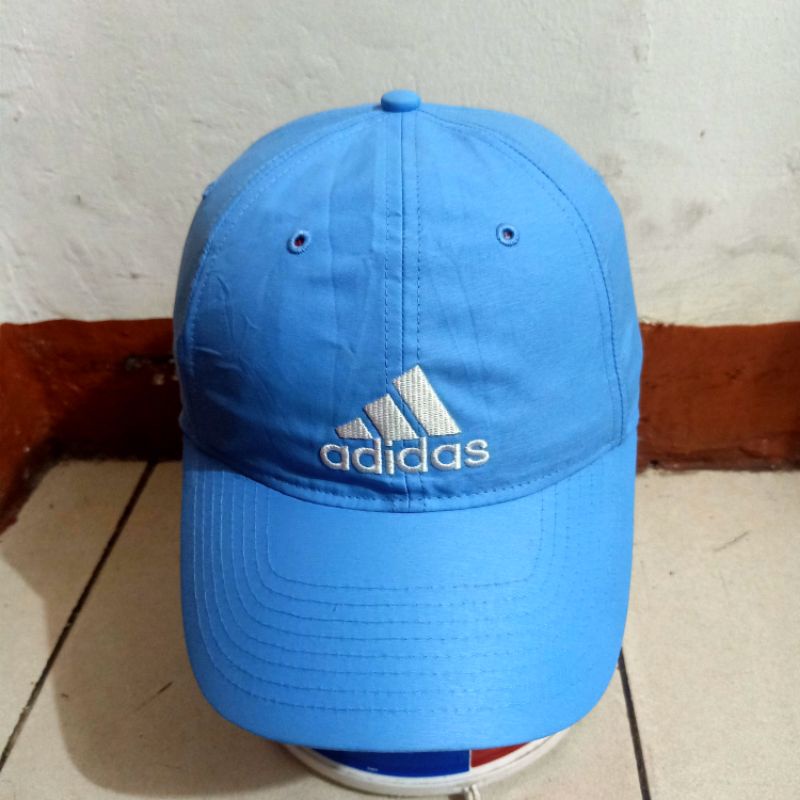 Topi Adidas original sport biru second bekas